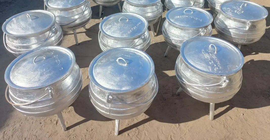 Aluminium pots - 9 different sizes