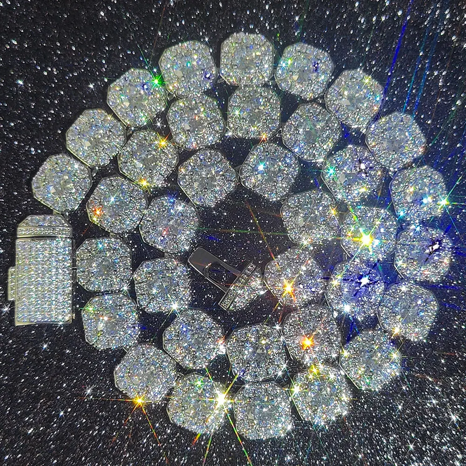 Chain 10/12MM Clustered Tennis for Men Necklace Hip Hop Iced Out Zirconia Brass - Image 3