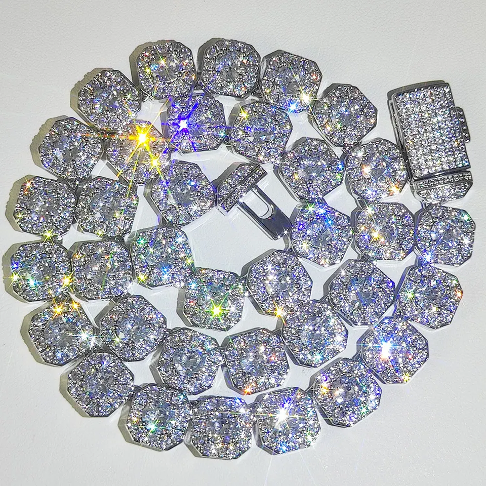 Chain 10/12MM Clustered Tennis for Men Necklace Hip Hop Iced Out Zirconia Brass - Image 4