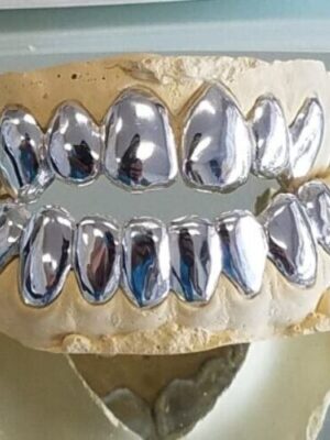 🇵🇷 Silver Grillz teeth Custom 6 Top 8 Bottom 925 Sterling