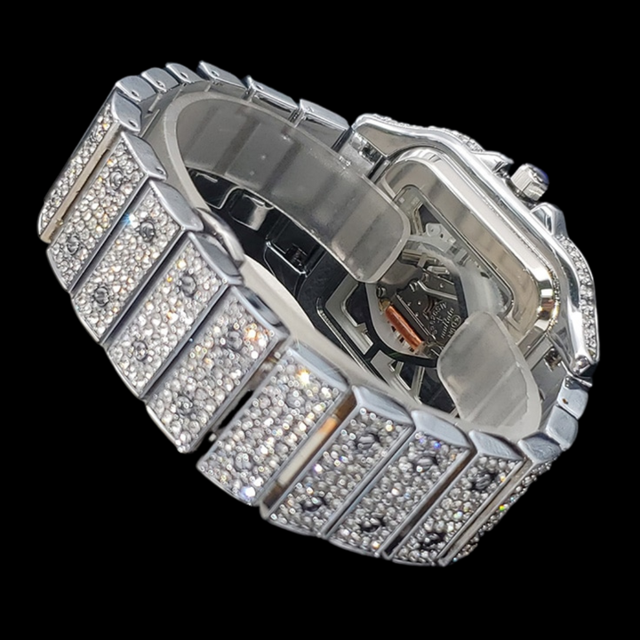 Red Dial VVS Iced Out Diamond Designer Watch - Image 4
