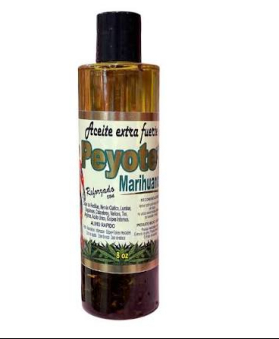 ACEITE EXTRA FUERTE CON PEYOTE REFORZADO CON MARIHUANOL - 8 0Z $6.00