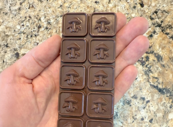 Mushroom,polycarbonate chocolate mold,50ml (65g),10 pieces bar